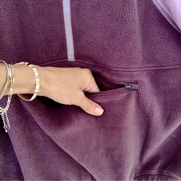 Free People Movement So Fly Half Zip Purple Boysenberry Combo Sweatshirt - Picture 6 of 16